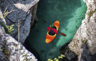 Kayaking on the Soca River, Slovenia