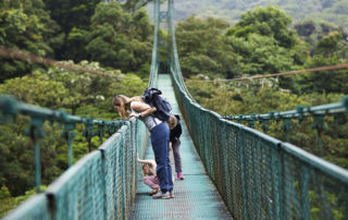 Rope bridge, Costa Rica.