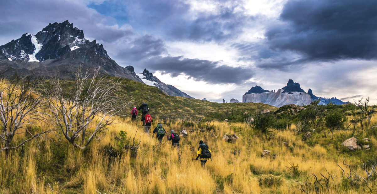 Hiking at Torres del Paine.