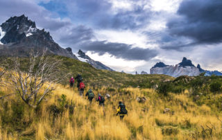 Hiking at Torres del Paine.