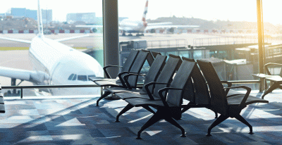 An empty airport. Image: Getty